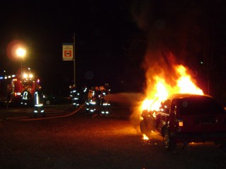 Zugsübung Fahrzeugbrand